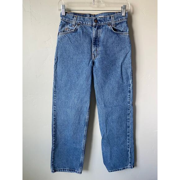 Vintage 550 Orange Tag Levi Strauss Girls Size 14 Relaxed Fit Jeans- 100% Cotton - Picture 2 of 11